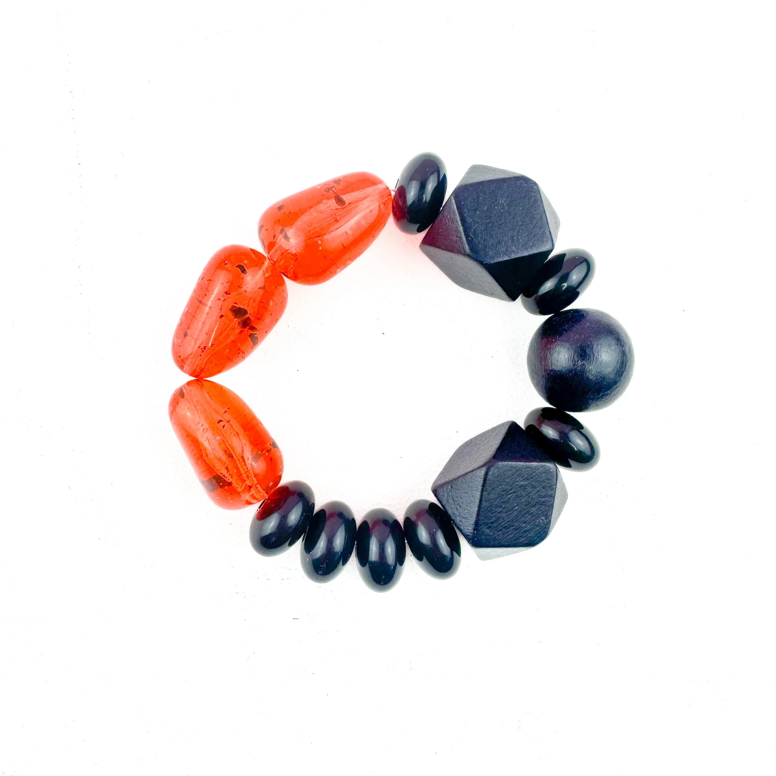 Orange and Black Tortoise Bracelet