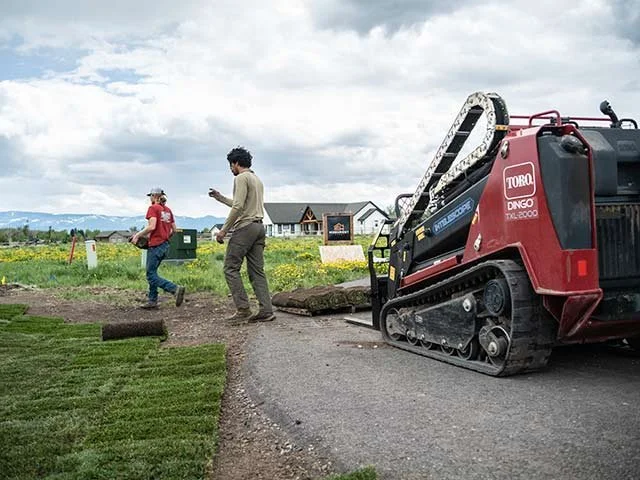 Sod installation Bozeman Montana.