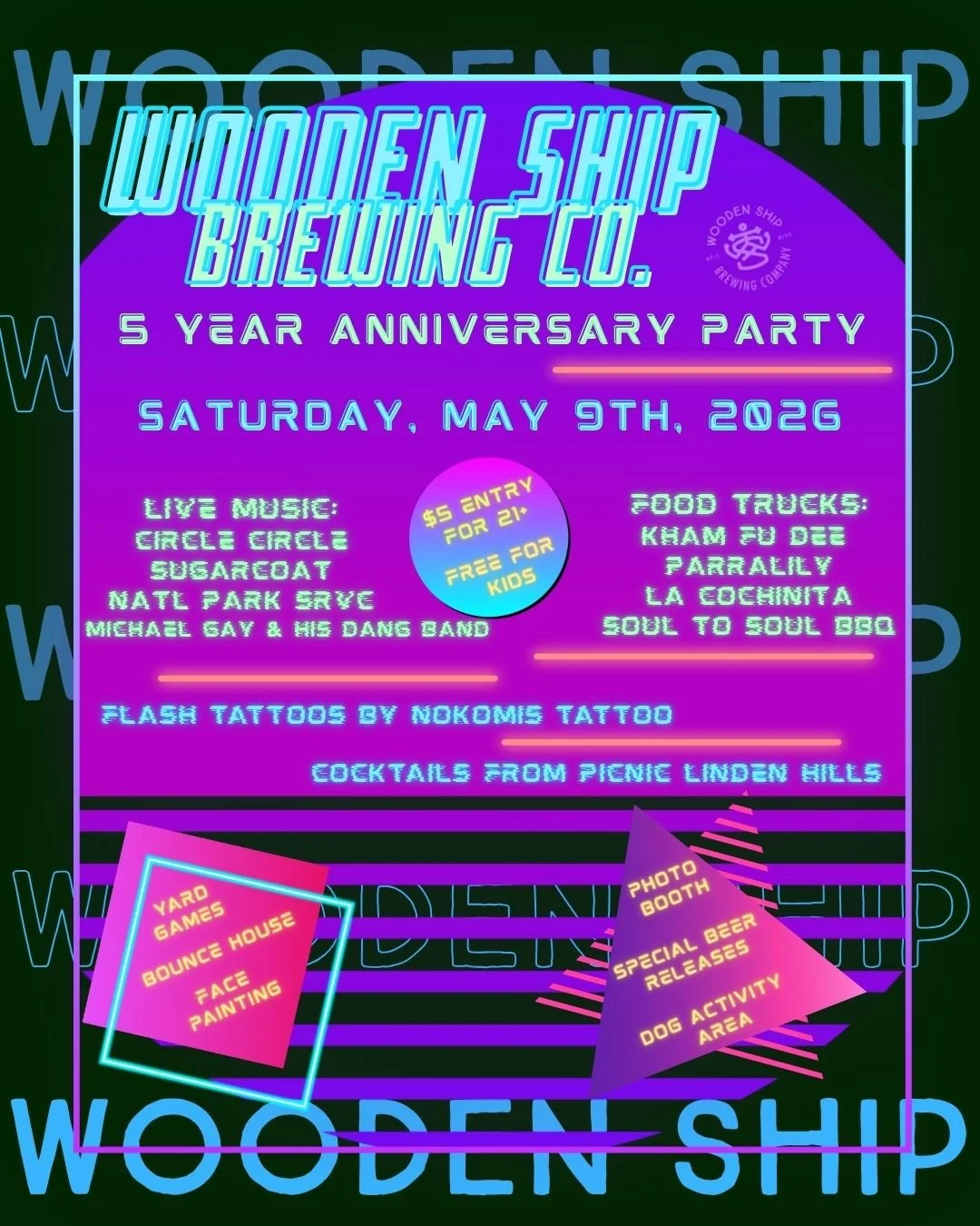 Wooden Ship Brewing 5 Year Anniversary Block Party!