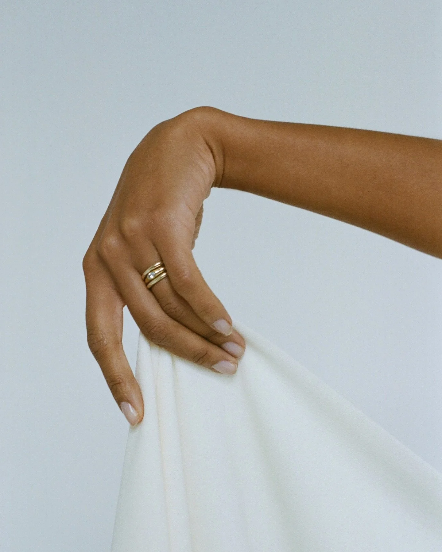 Shop New Engagement today on cyril-studio.com

Pictured: 
1. The L&eacute;ger Ring. Worn with the Lunette Ring (available by special order).
2. The R&ecirc;ve Ring in blue sapphire.
3. The Dawn Ring in moonstone.
4. The Portal Rings in the L&eacute;g