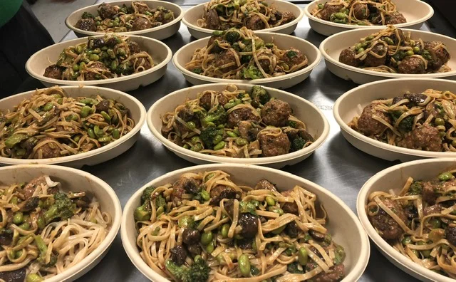Asian Pork Meatball Lo Mein