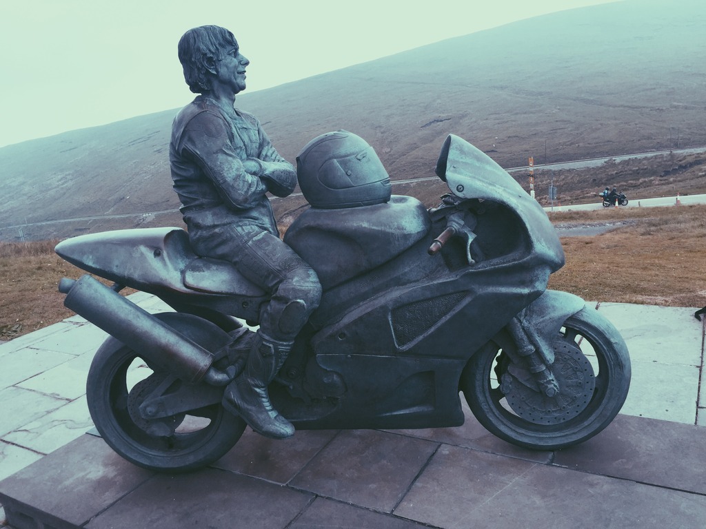 The legend himself, Joey Dunlop, dreaming of the Snaefell Mountain Course.