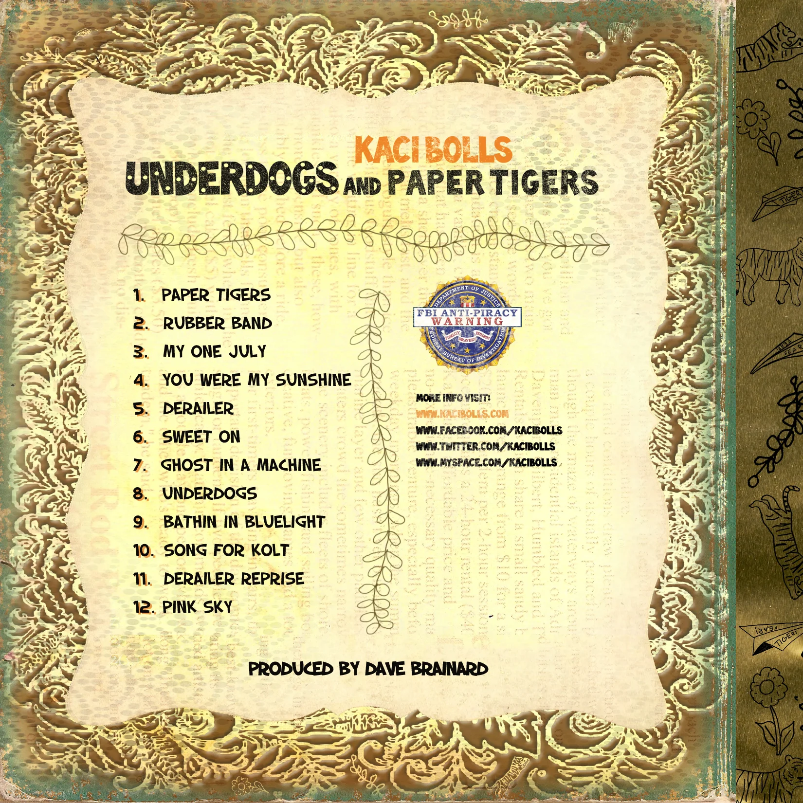 Kaci Bolls Underdogs and Paper Tigers First Note Play - Back