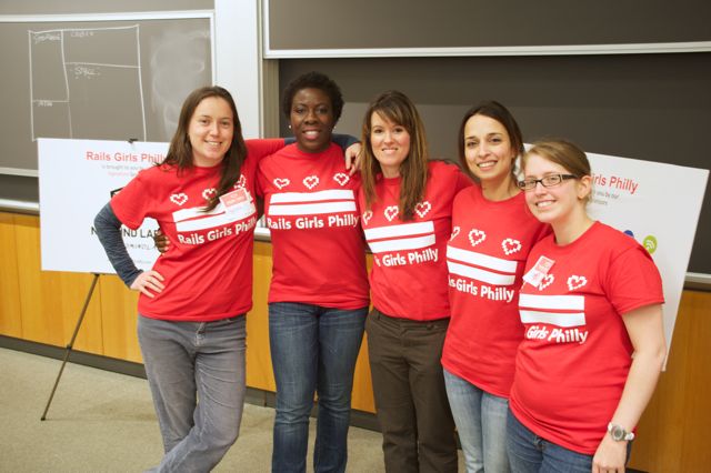 Jumoke and the Rails Girls Philly squad. 