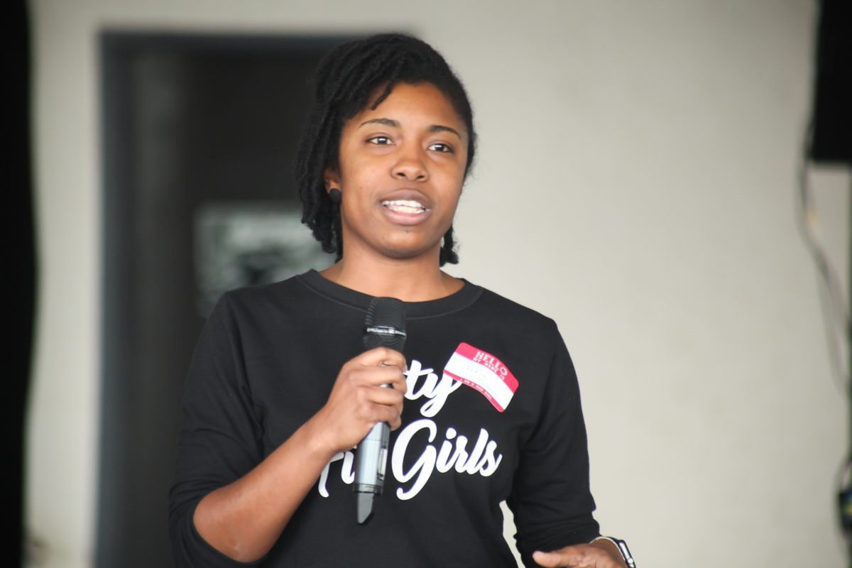  Takia McClendon, Co-founder of City Fit Girls.  Photo by Briana Sposato/In Between Rivers  