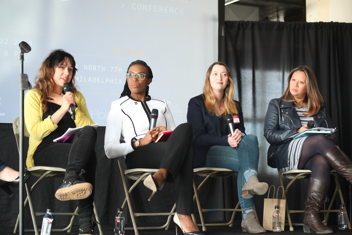  The Power of Global Citizenship: Shira Walinsky, Mural Artist. Amber Hikes, Executive Director, Office of LGBT Affairs.&nbsp;Jessica Craft, Founding Director of Rock To The Future.&nbsp;Stephanie Lim Capello, Chief Revenue Officer of the Girl Scouts