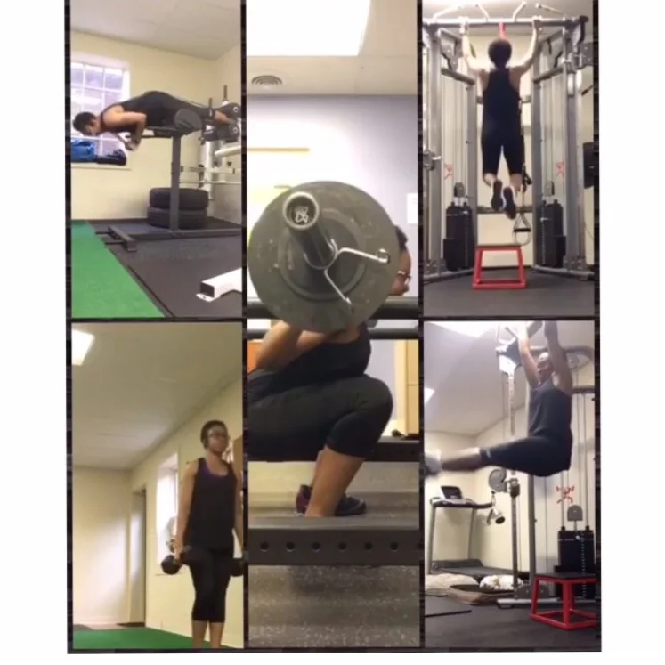 Tiffany moving some weight at the True-FN studio! 