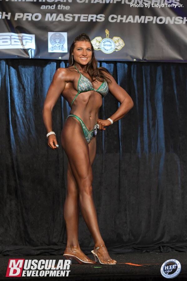 Kayla has taken the stage as a competitive figure athlete.