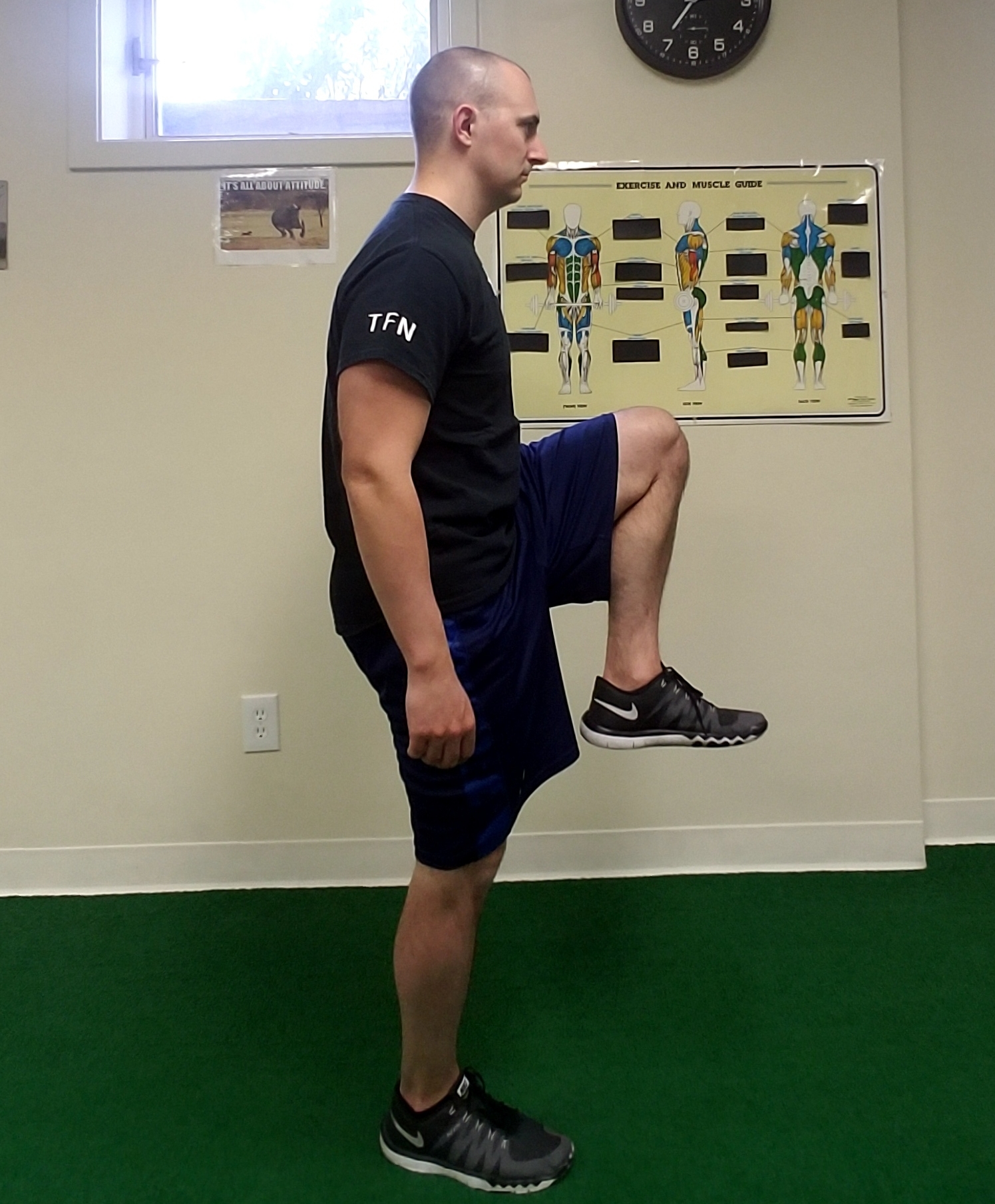 Figure 1.2 In this image, the spine is neutral as set by the core position. When the core musculature is engaged, hip mobility and stability can be fully utilized. 