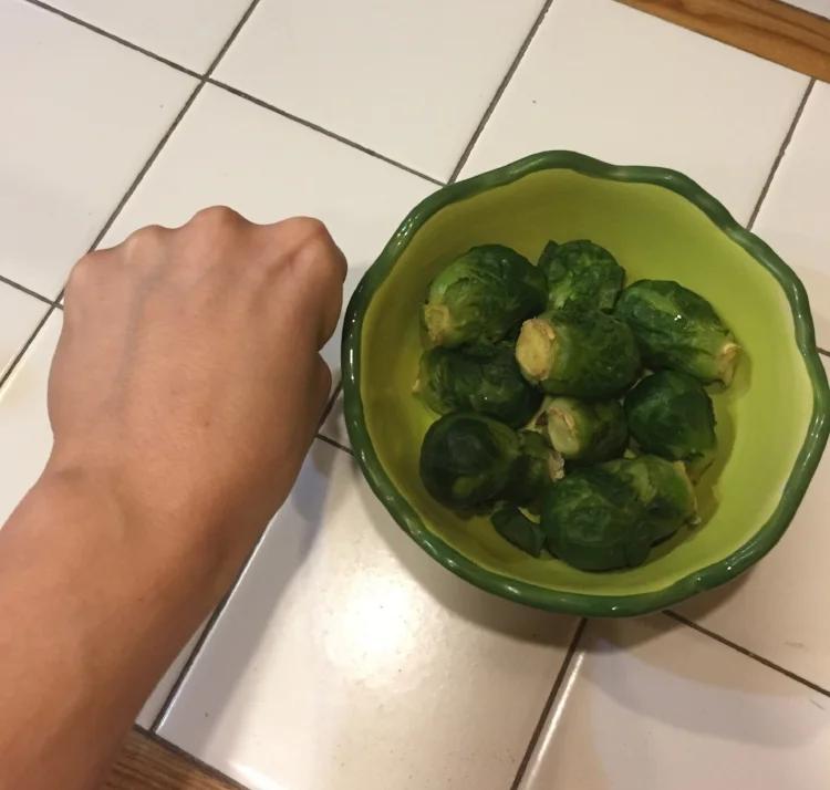 A cup-sized portion is about the size of your fist, and looks bigger when spread out on a plate.