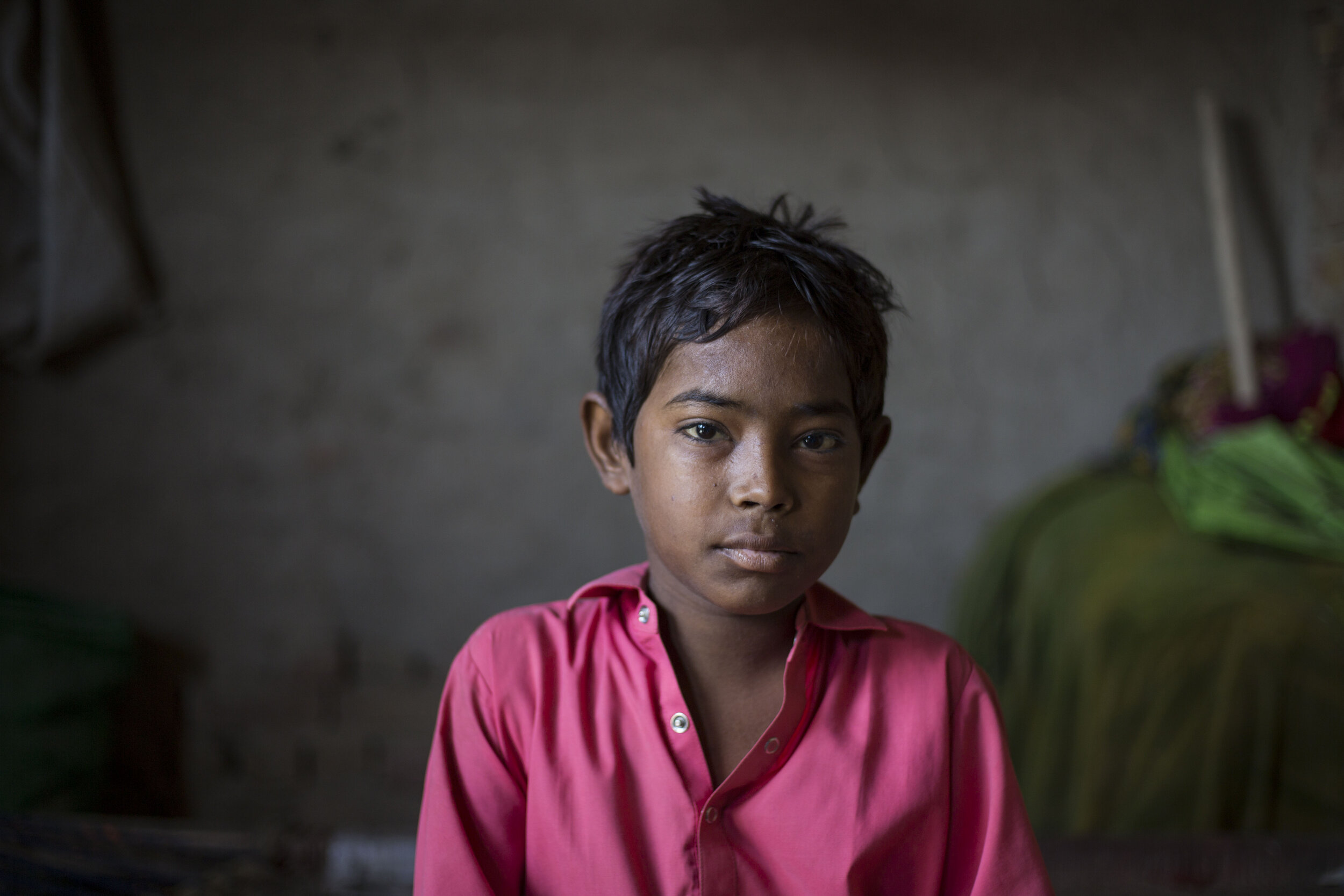  11-year-old Mohsin Ali who has been diagnosed with HIV along with 11 of his family members on July 24, 2019 in village Allah Dino, Sind, Pakistan. 