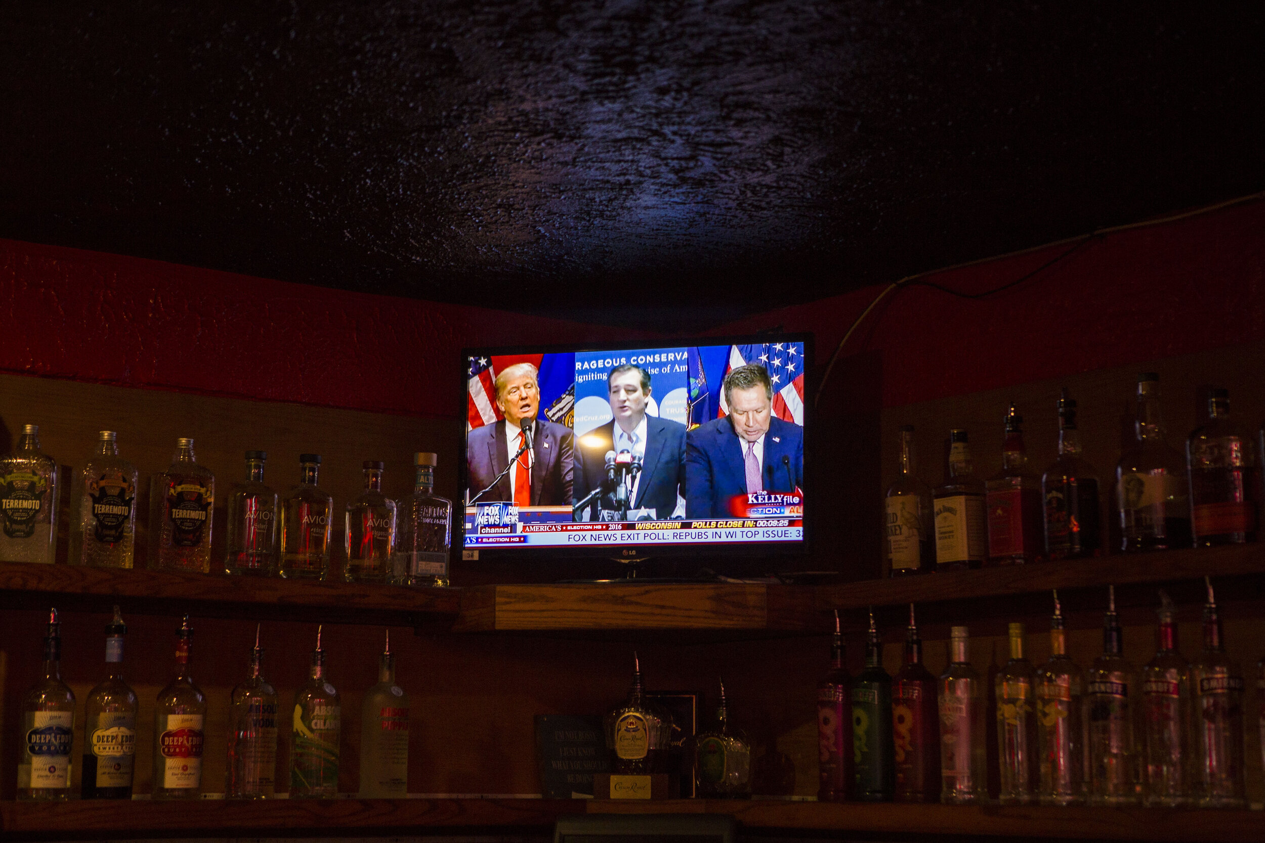  Election night at a local bar.  