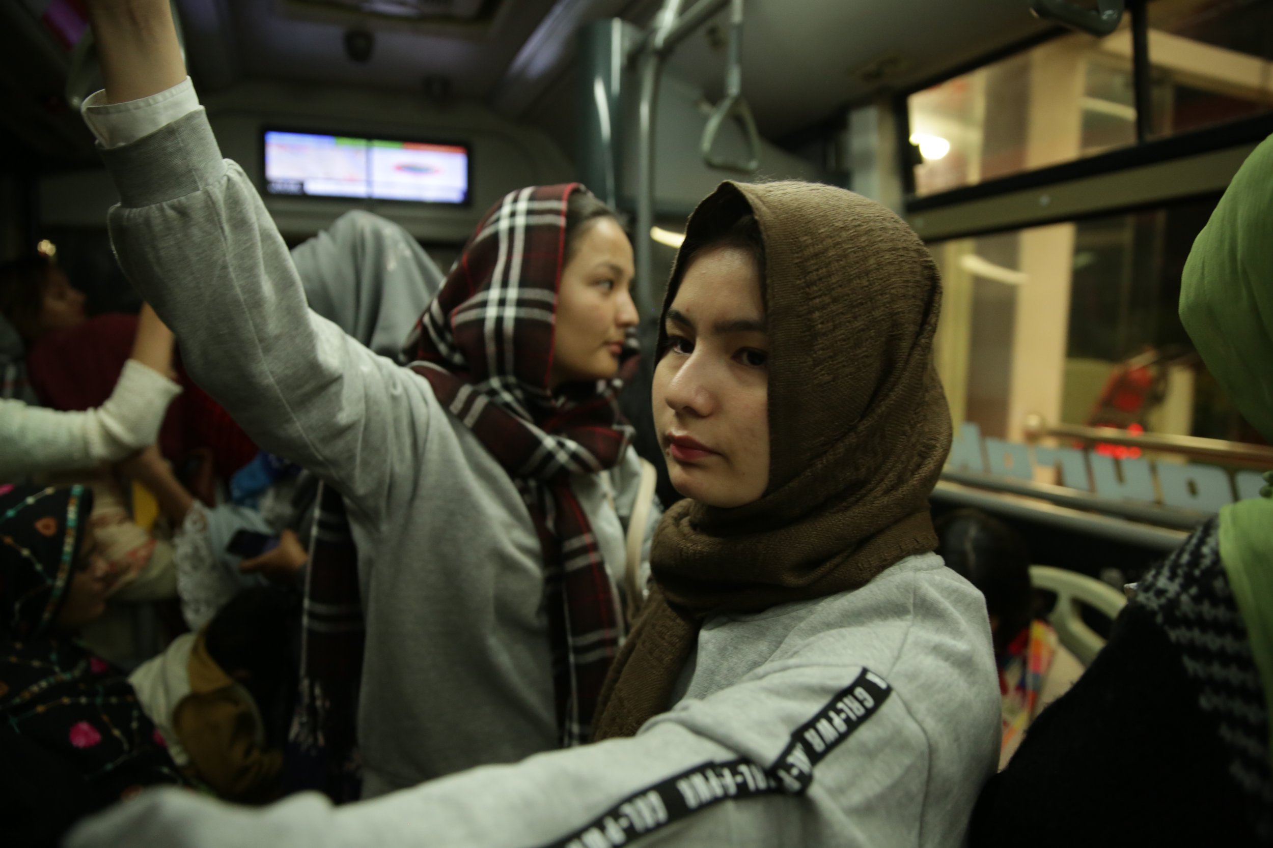  Haleema and Farheen ride public transport which they find very liberating.  
