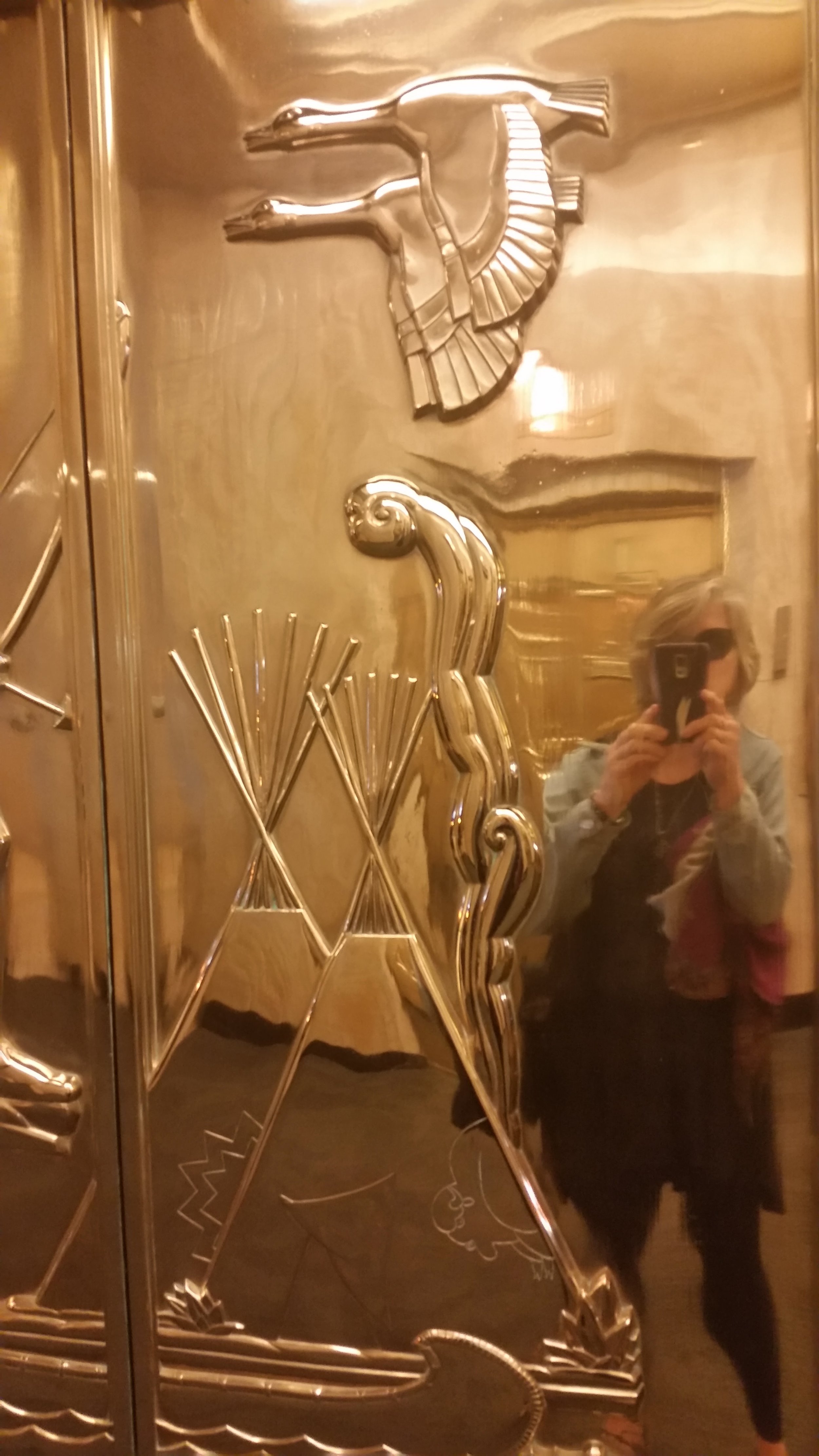 The doors to one of the elevators in the Ramsey County Court House