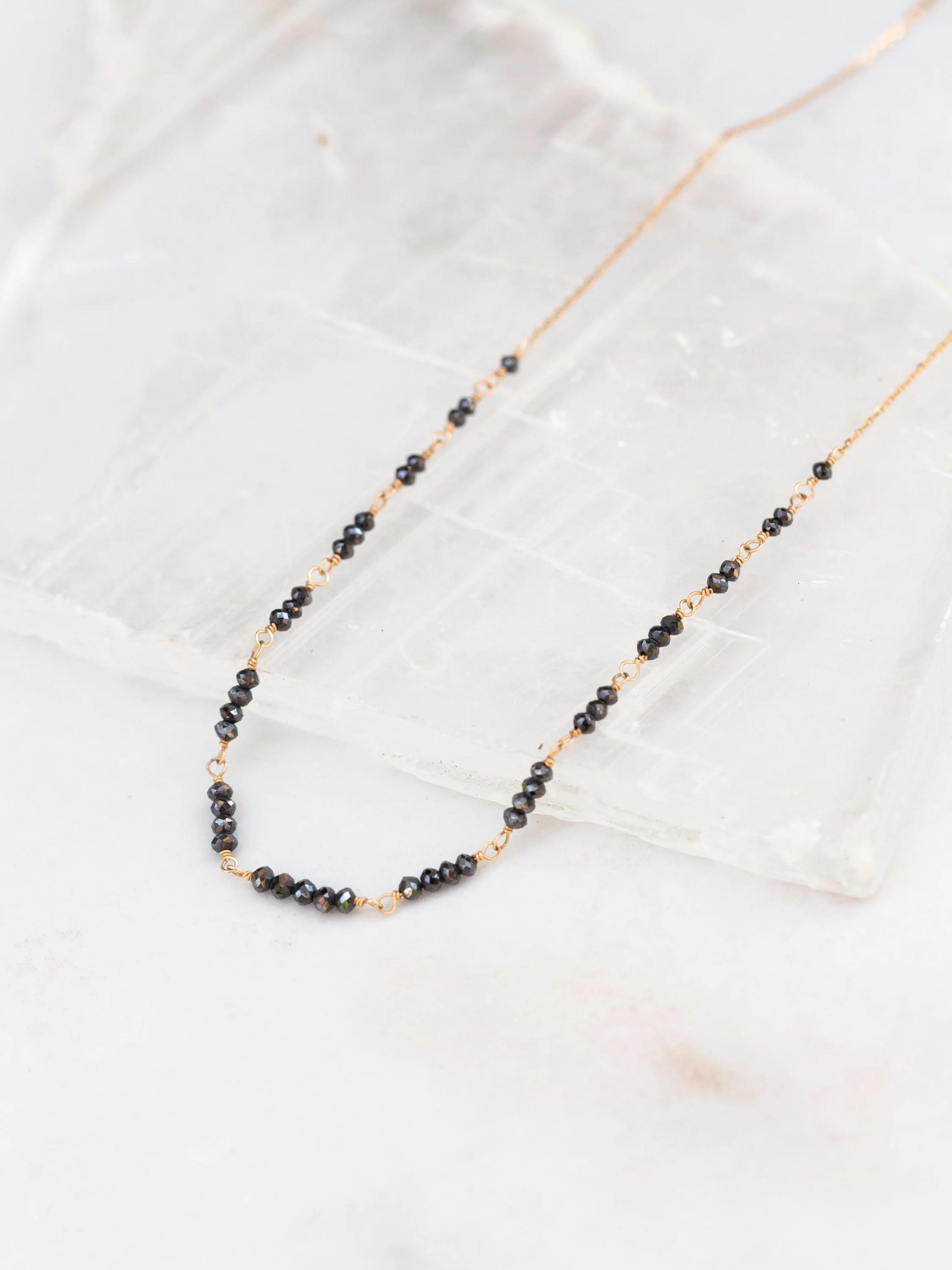 raw black diamonds necklace