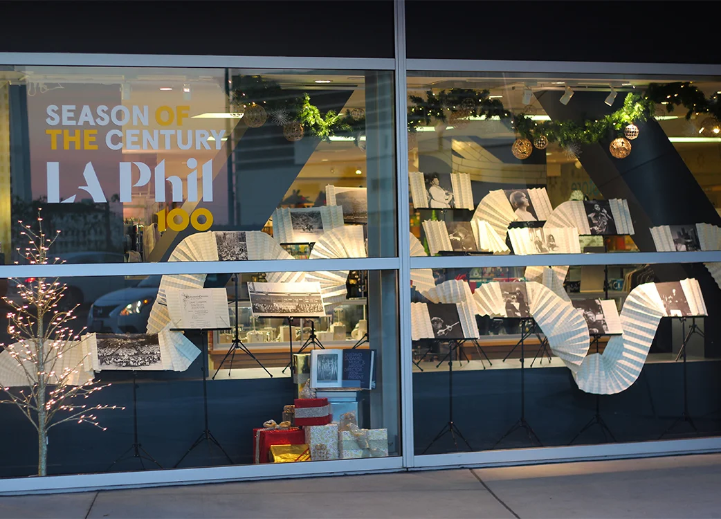 windowdisplay-laphil100-book-sculpture-sheetmusic.jpg