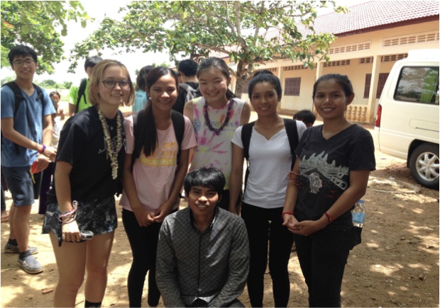TASSEL Volunteer Jenny Niwa on a recent summer trip to Cambodia. 