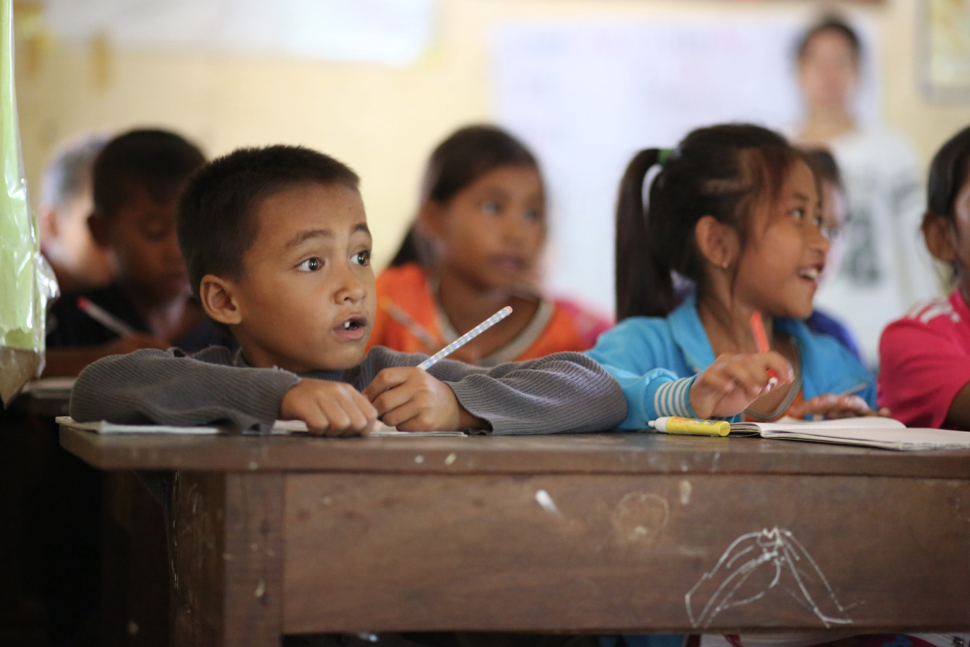 A TASSEL student studying at the Samrang School.