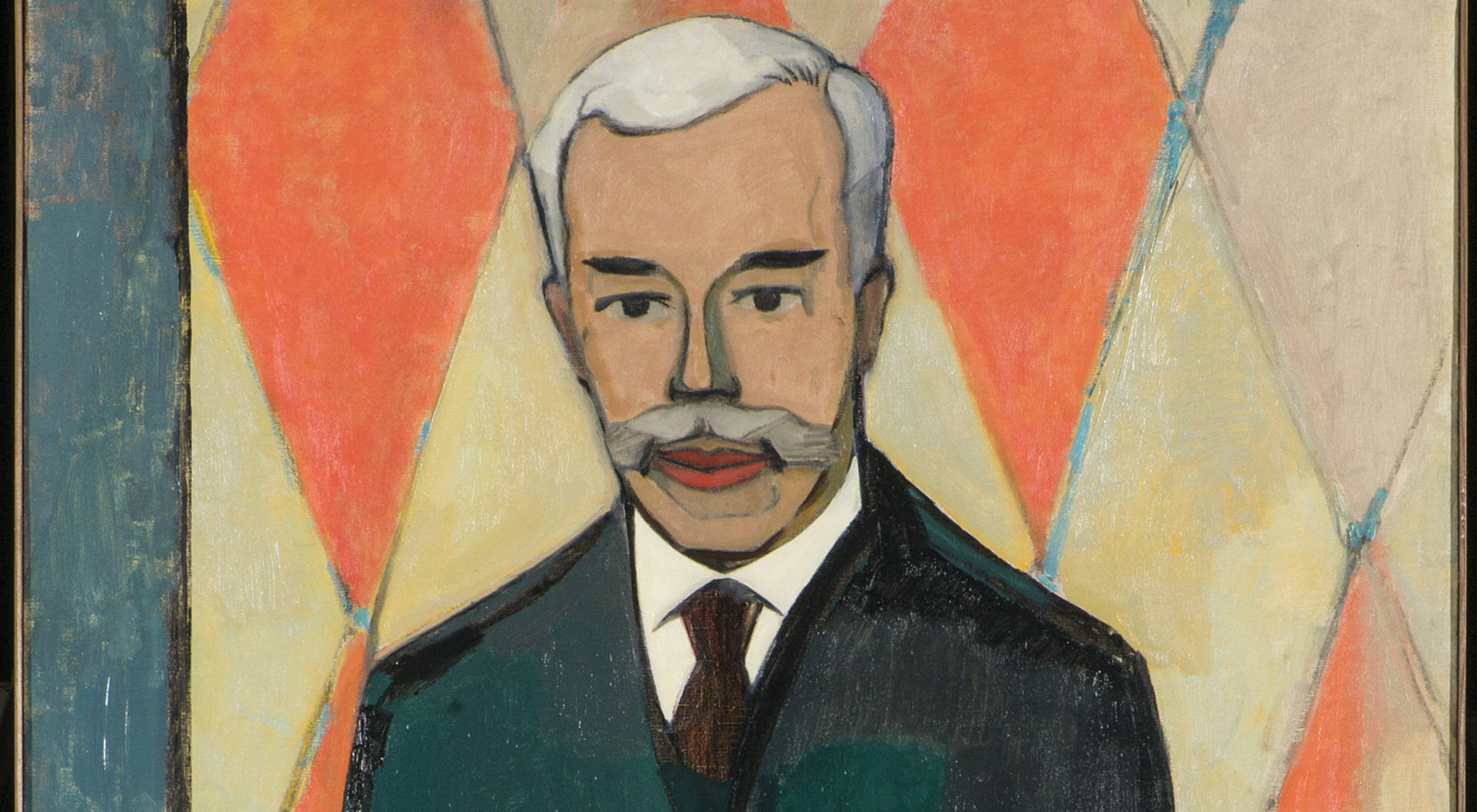 Christian Cornelius (Xan) Krohn, portrait of Serguei Shchukin, 1916. Oil on canvas, 191 × 88 cm, The State Hermitage Museum, Saint Petersburg