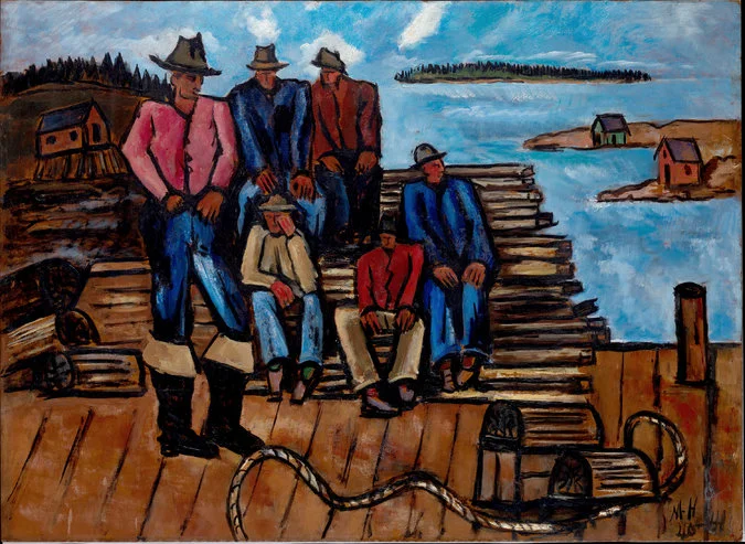 Hartley’s “Lobster Fishermen” (1940-41). Credit: Marsden Hartley/The Metropolitan Museum of Art