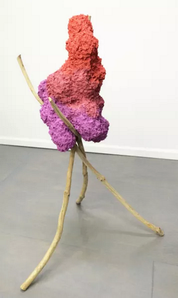 Rebecca Murtaaugh, Accretion: Gladiolus and Ultraviolet, 2017 , Wood, paint, and mixed media.