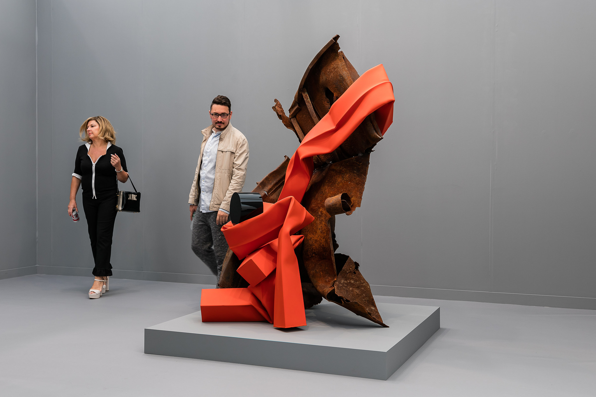 Sculpture by Carol Bove. Photo: Mark Blower / Frieze
