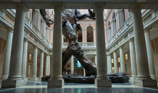 Damien Hirst , Demon with Bowl (Exhibition Enlargement), 2017 , Bronze , Palazzo Grassi . Photo: Prudence Cuming Associates © Damien Hirst and Science Ltd. 