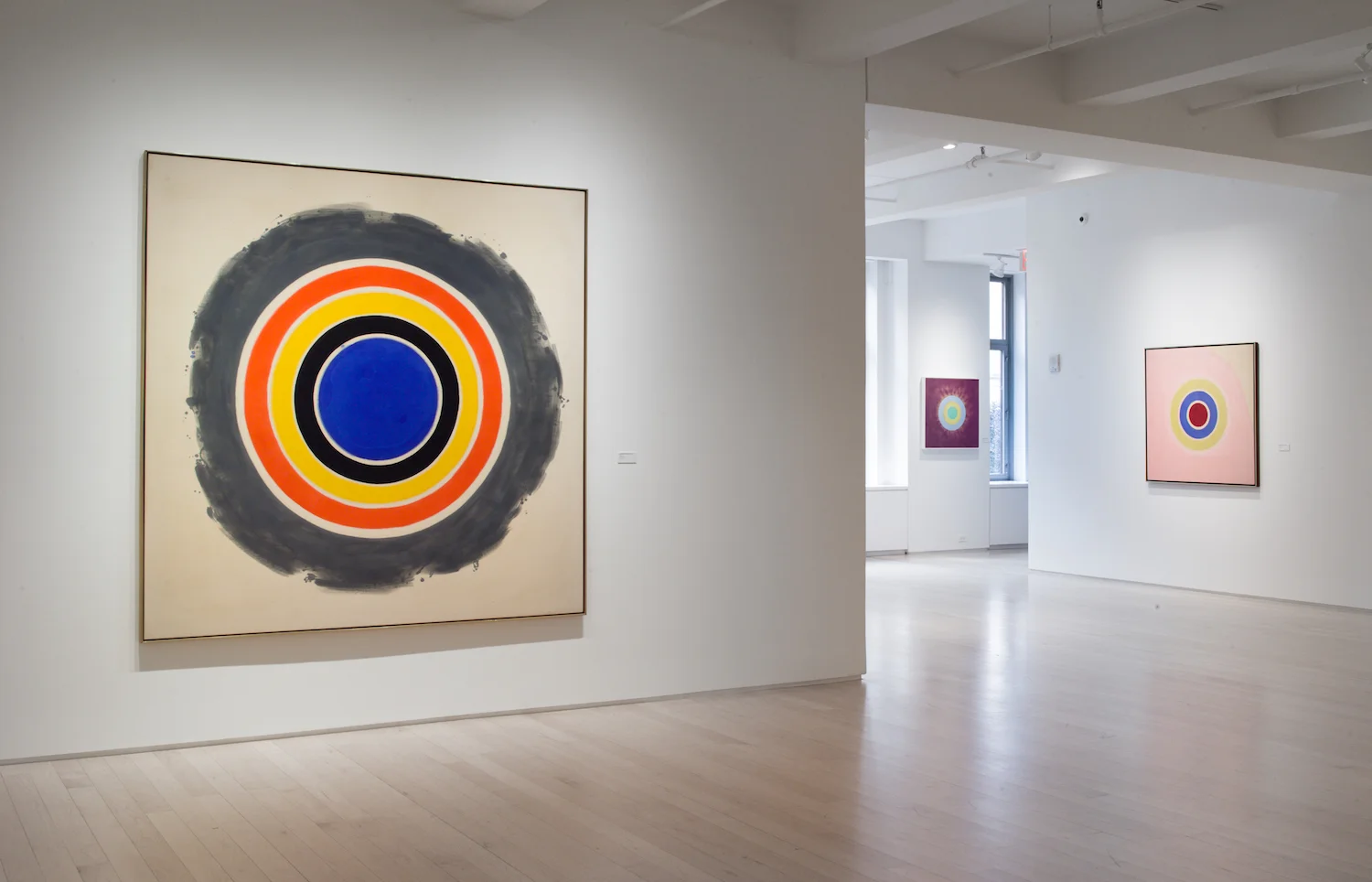 Installation view, “Circles: Early + Late” at Yares Art. Photo: Yares Art