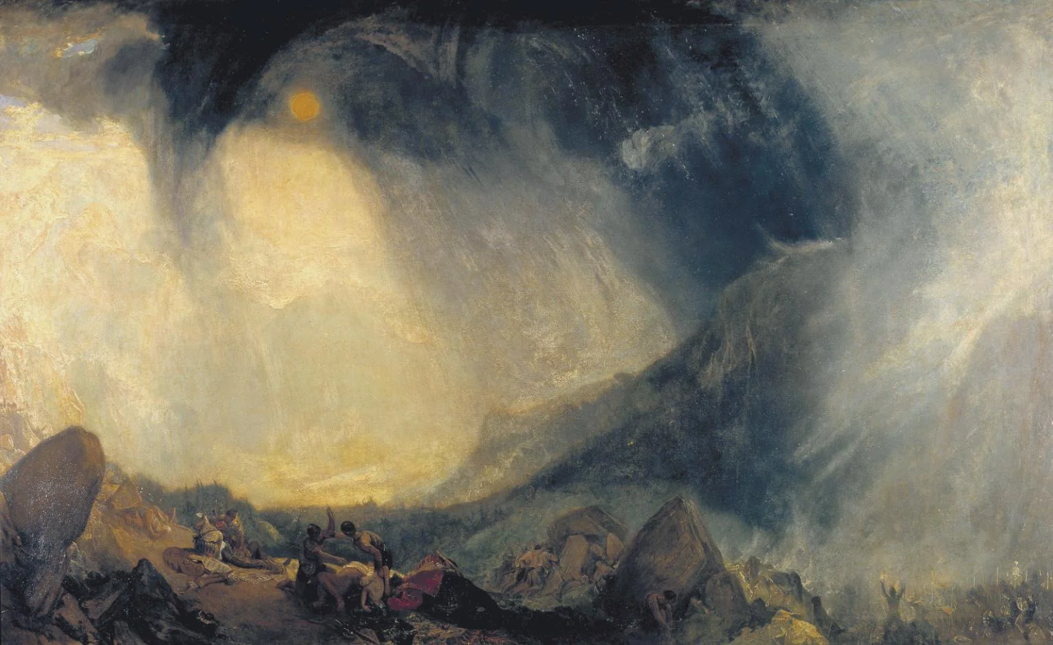 Joseph Mallord William Turner , Snow Storm: Hannibal and His Army Crossing the Alps, 1812 , Oil on canvas , Tate Britain, London.