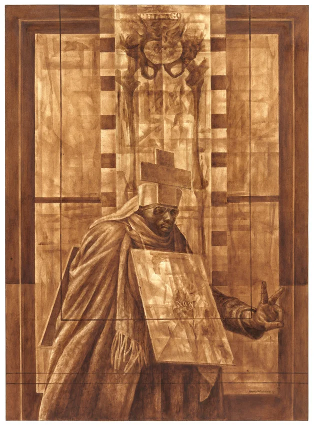 Charles White’s ‘Black Pope (Sandwich Board Man)’ (1973) PHOTO: THE CHARLES WHITE ARCHIVES INC./