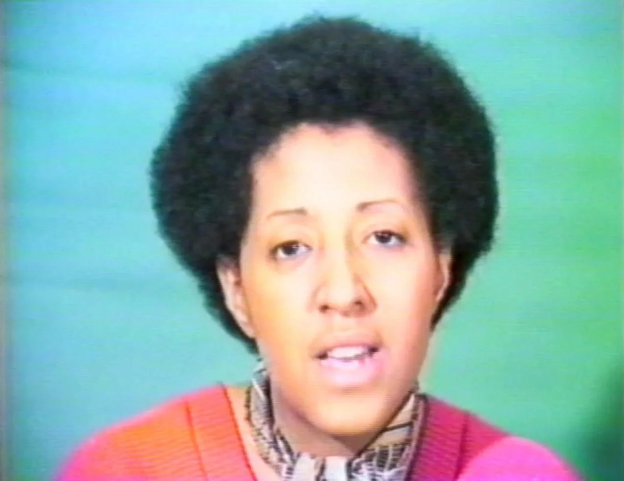 Howardena Pindell in her ‘Free, White and 21’ (1980) PHOTO: HOWARDENA PINDELL/GARTH GREENAN GALLERY, NEW YORK