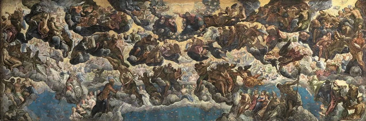 Tintoretto’s ‘Paradiso’ (modello) (c. 1583) PHOTO: MUSEO NACIONAL THYSSEN-BORNEMISZA, MADRID