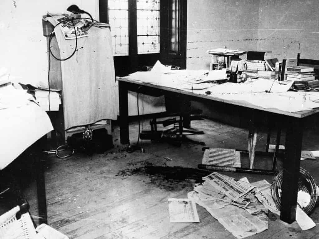 The murder scene where Ramón Mercader assassinated Leon Trotsky. Photo: Hulton-Deutsch Collection / Corbis.