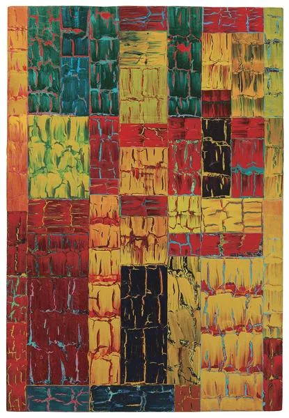 William T. Williams, Blues Labyrinth , 1991, Acrylic on canvas, Michael Rosenfeld Gallery.