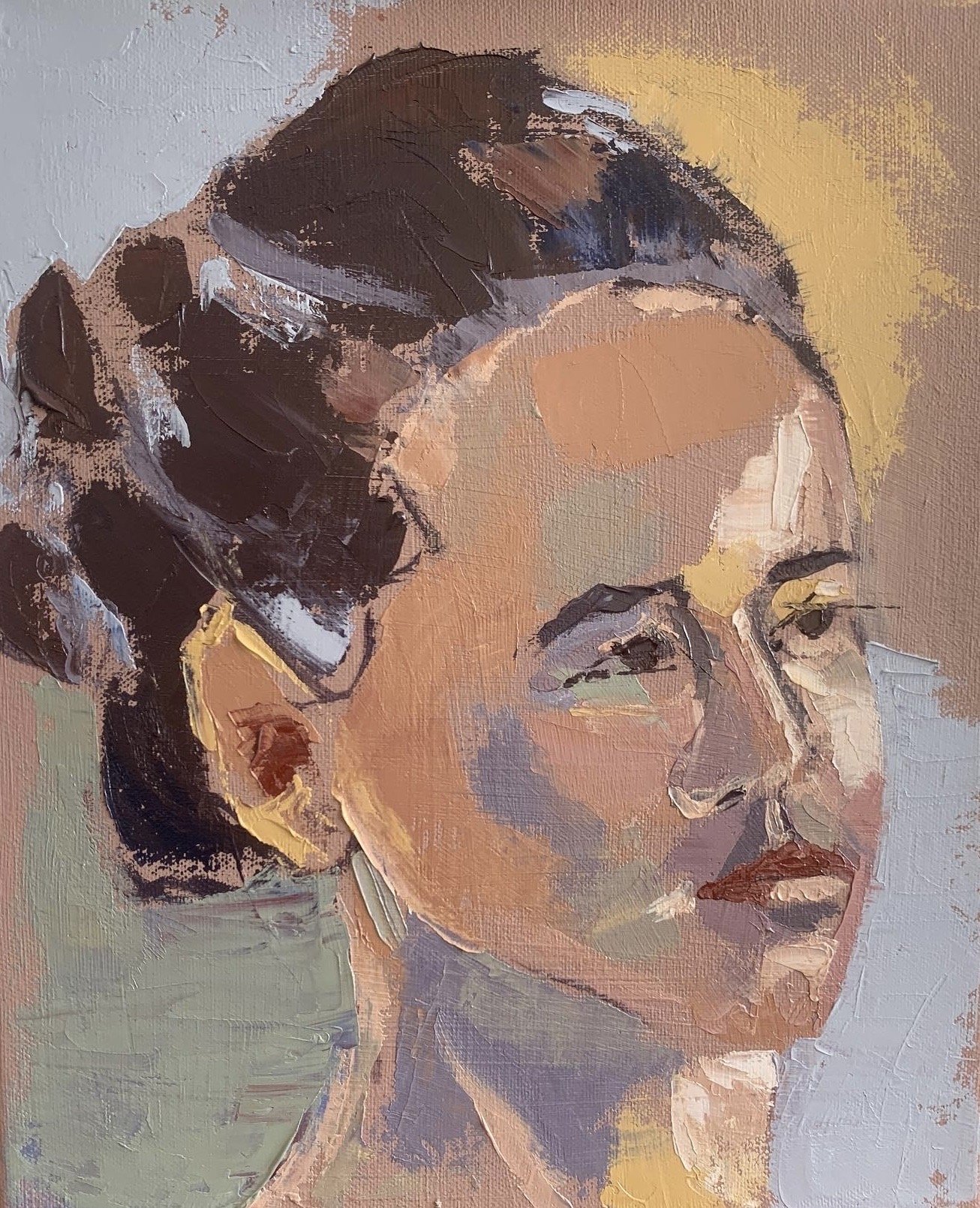 Alice with a palette knife