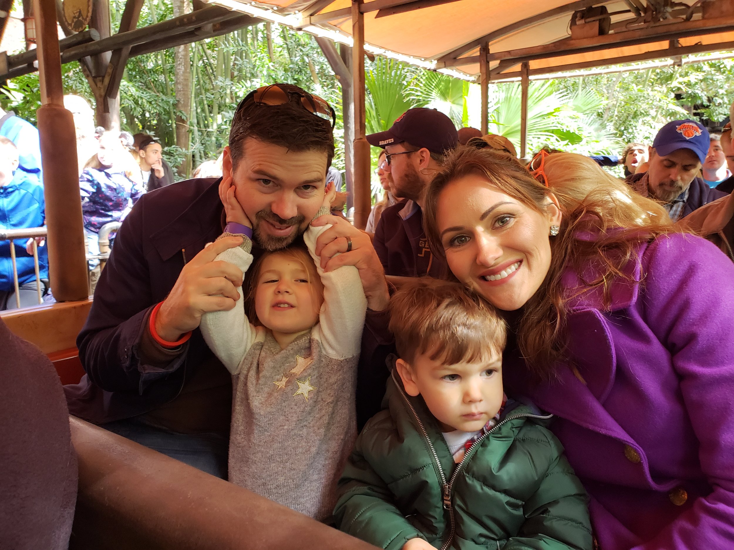 Matt, Lisa, Lyla and Miles on the Safari ride