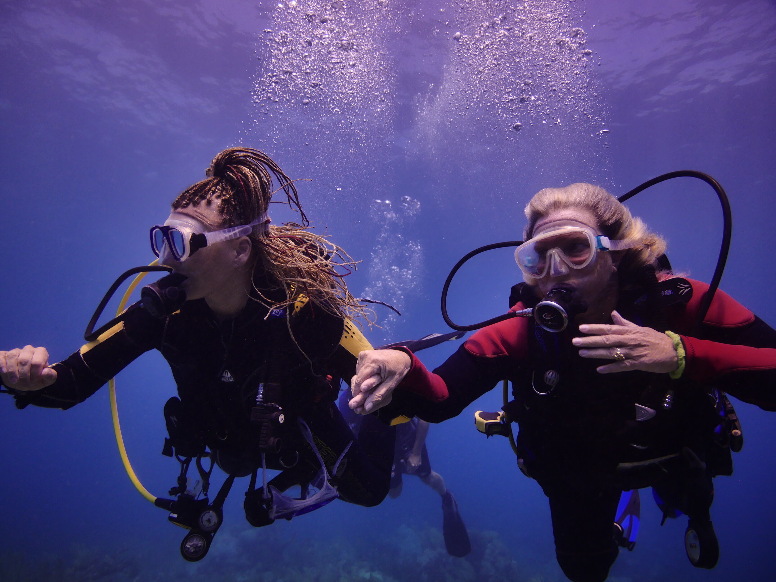 Diving off Akumal