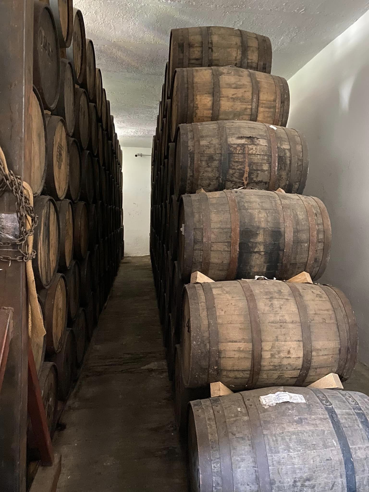 Aging barrels from American whiskey distillers