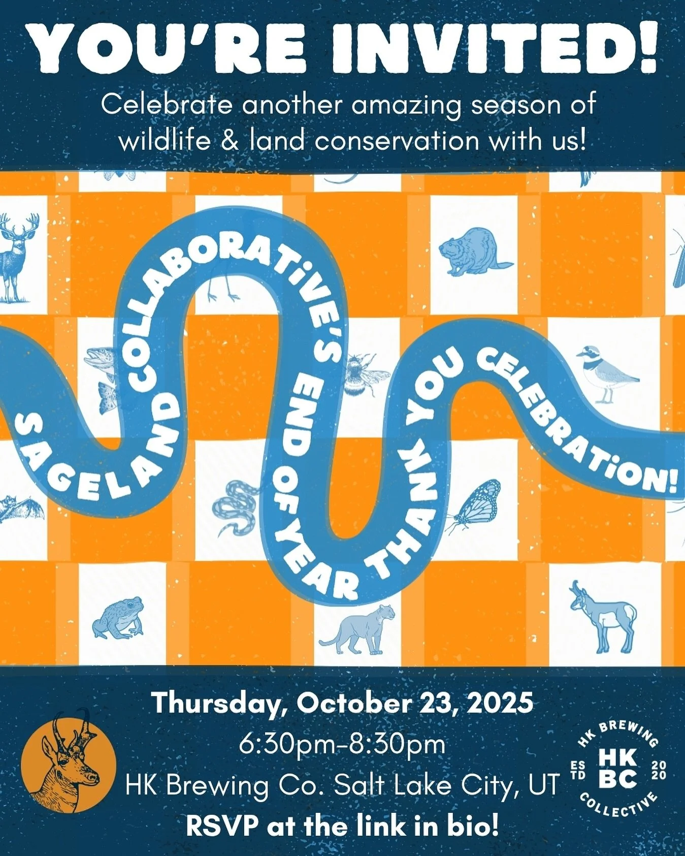 Each beaver dam analog built, native seedling planted, and herp observation logged is made possible through the support of the #SagelandCommunity &ndash; thank you! 🧡

We are so excited to gather to celebrate another incredible year of wildlife and 