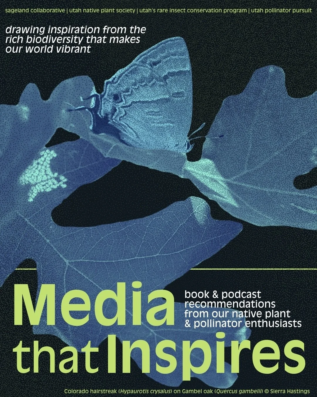 Is one of your resolutions this year to learn more about the world around you?

If so, we&rsquo;ve got just the thing for you!

Experts and enthusiasts at @sagelandcollab, @utahnativeplantsociety, @rareinsectconservationprogram, and @utahpollinatorpu