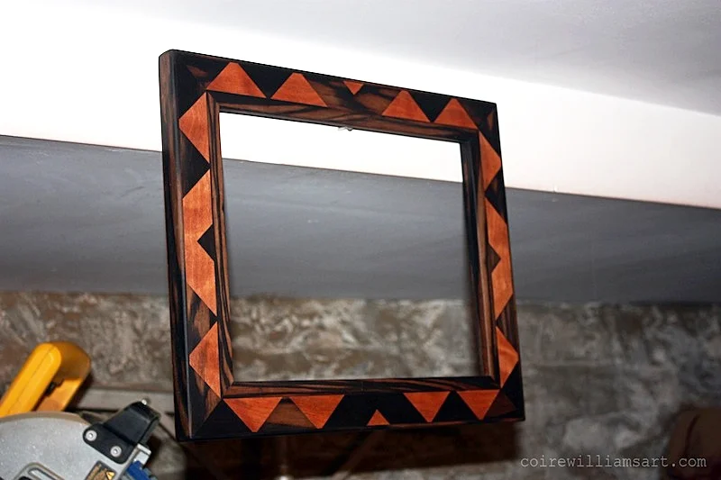 ebony and mahogany wood frame1_Whet Angle_15x13_coirewilliamsart_com.JPG