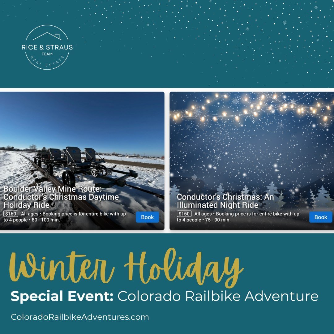 Have you seen this? 🚂❄️ Erie has such a fun and unique holiday experience this year&mdash;the Colorado Railbike Adventure - @gorailbike! Instead of just driving around to see Christmas lights, you can pedal your way through a snowy daytime ride or a