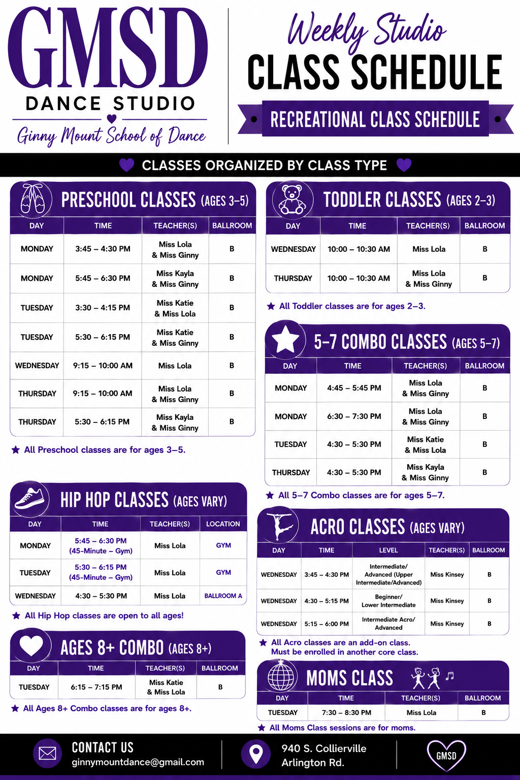 Rec Class Schedule 2026-2027.PNG