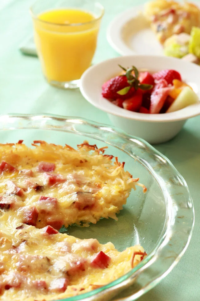 Hash-Brown Quiche - Food Photography