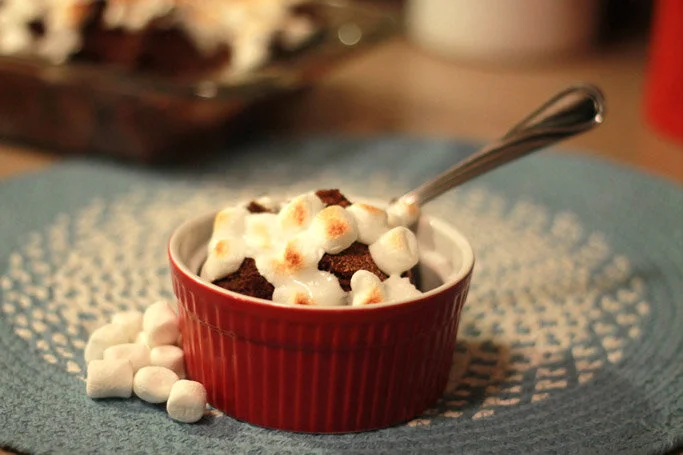 Hot Chocolate Bread Pudding