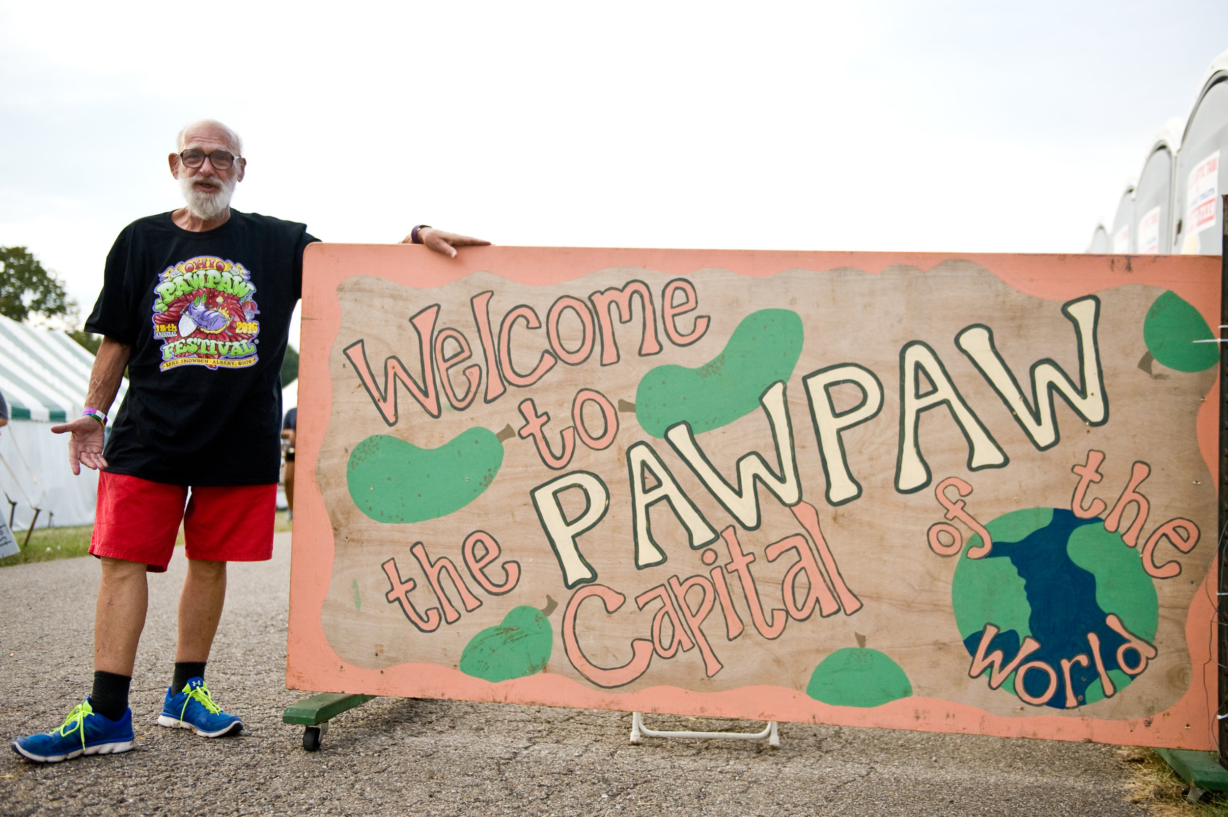 The Pawpaw Capital of the world! This fella was so excited about the fest, he asked to be a part of the "sign photo". Love it! Photo by Michelle Waters