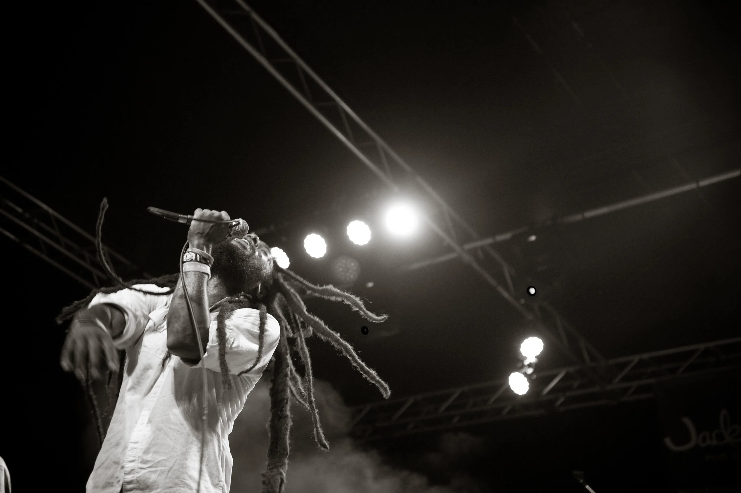 The Ark Band (from Columbus, OH) brought so much awesome energy with their roots reggae, soca and calypso music on Saturday night. Photo by Michelle Waters