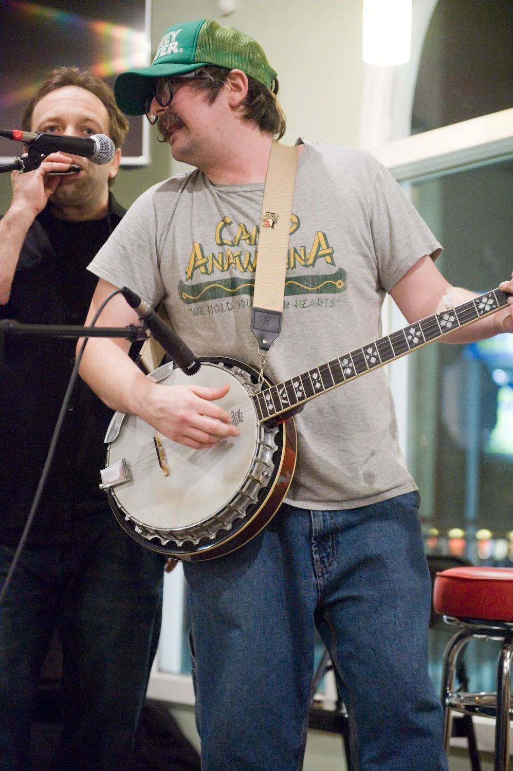 Here, Cody Jones of The Rescue Rangers was joined onstage by a friend at a local open mic night. Have you noticed all of the open mic nights are now listed right here in the guide, instead of in a separate link? Check it! 