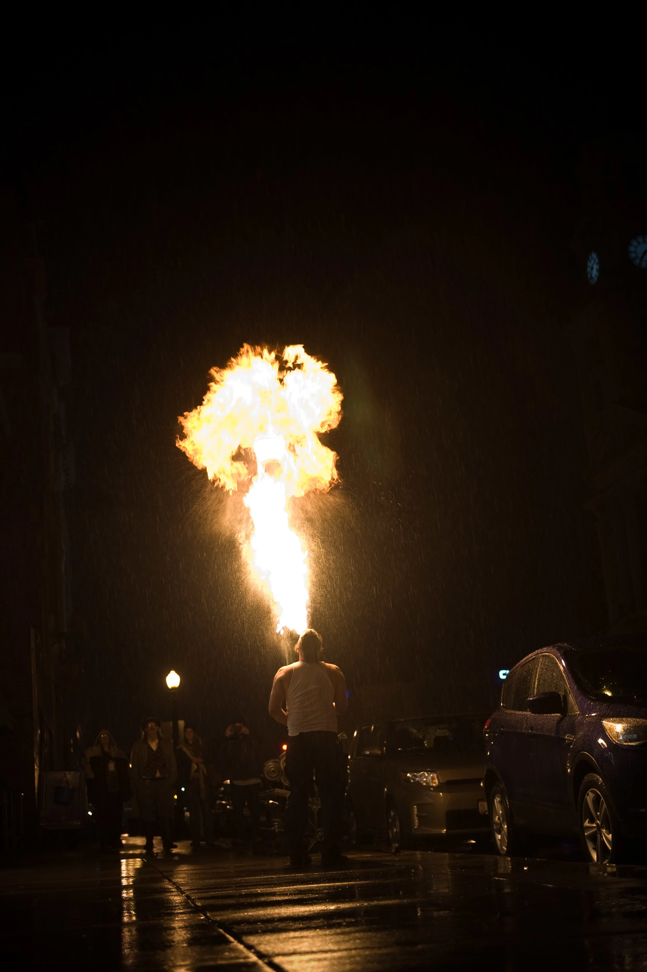 The Burning Dawn will be adding the "Fire" to the Fire and Ice First Friday in Marietta, Ohio, at the Armory Square . The Burning Dawn incorporates live drumming into their fire breathing for a really cool, exciting live show. Photo by Michelle Waters . 