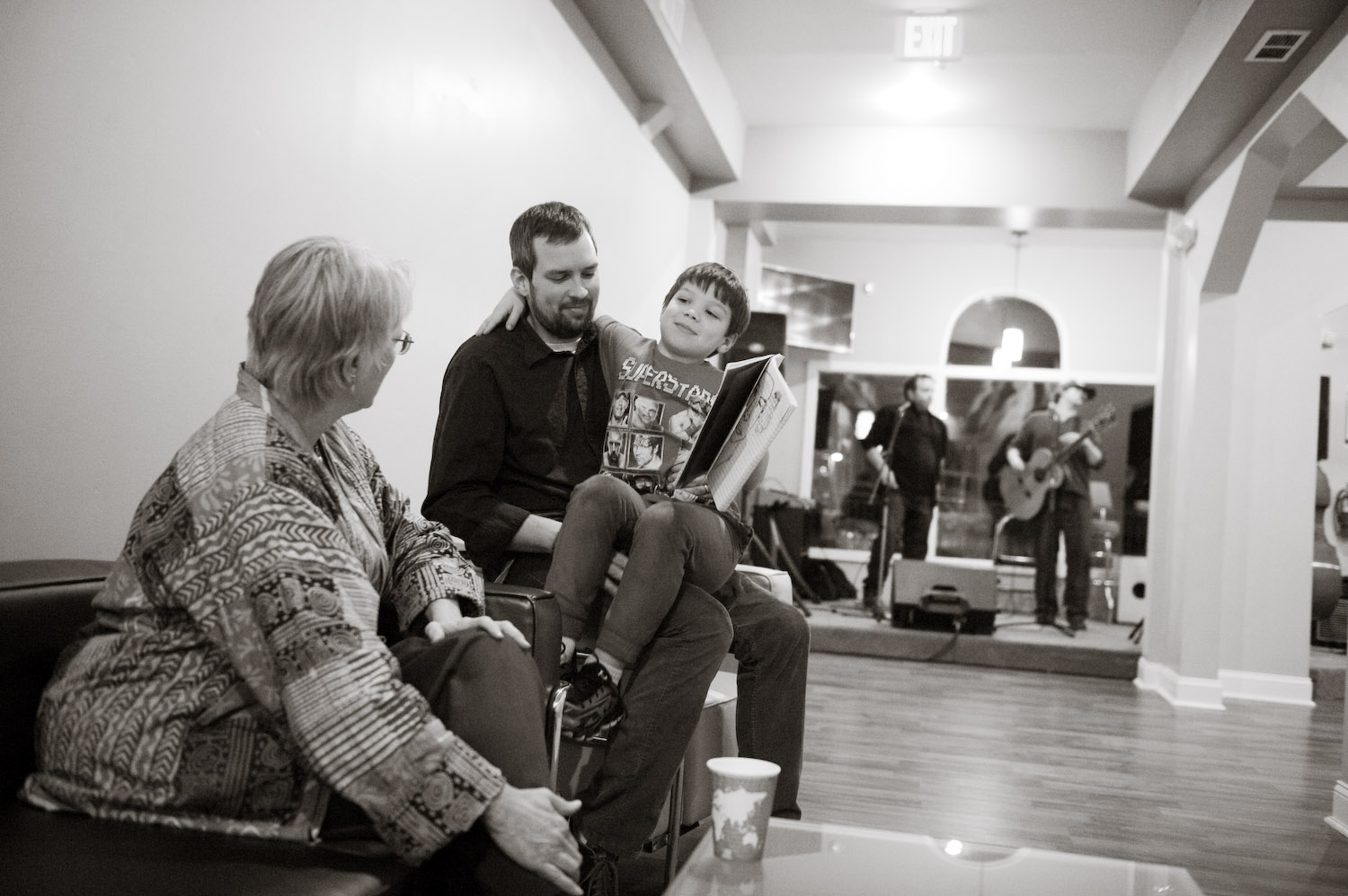 The MOV is excited to welcome Aaron Whited back to the Serenity Coffee House , where he hosts weekly open mic nights on Tuesdays. Photo by Michelle Waters . 